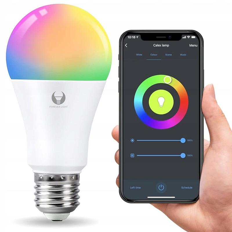 Lampadine LED Smart Inteligente WiFi A60 10W RGB & 2700K-6500K E27 - 1Pz